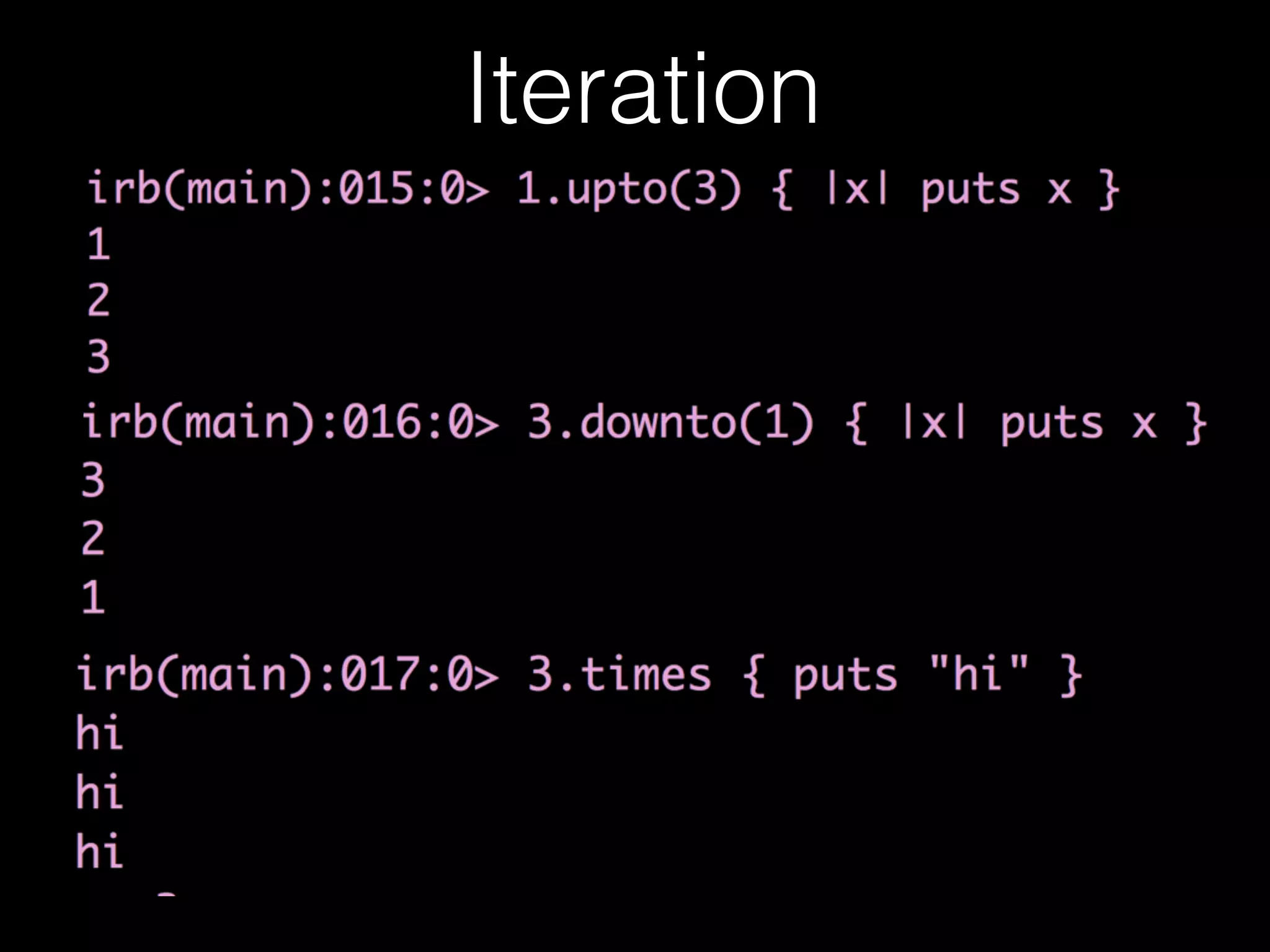 Iteration