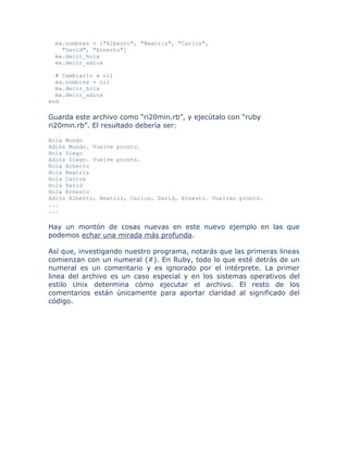 Ruby en 20 minutos | PDF
