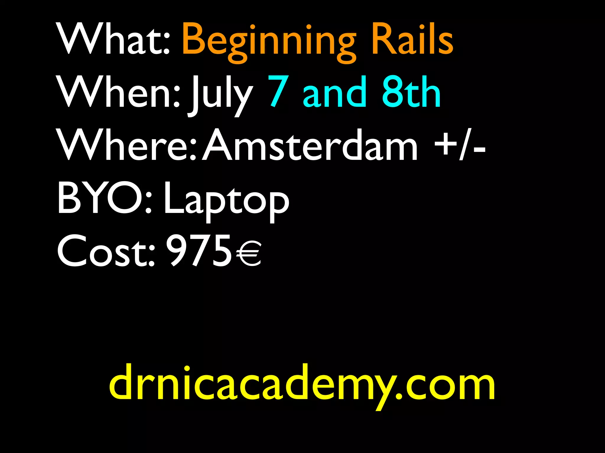 RubyEnRails2007 - Dr Nic Williams - Keynote