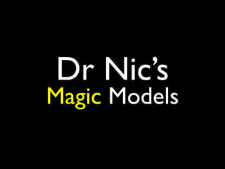 Dr Nic’s
Magic Models