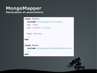 Ruby et MongoDB dans la pratique, MongoFR