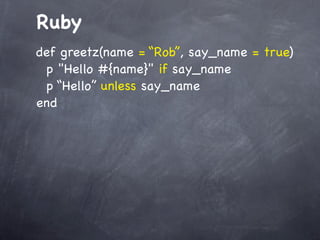 Ruby on Rails
MVC Framework

Convention over Conﬁguration

KIS 

Testable 

No UI Components 

You are in control

 