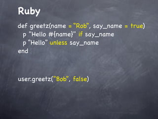 Ruby on Rails

REST

Stateless

Session in cookies OR database

 