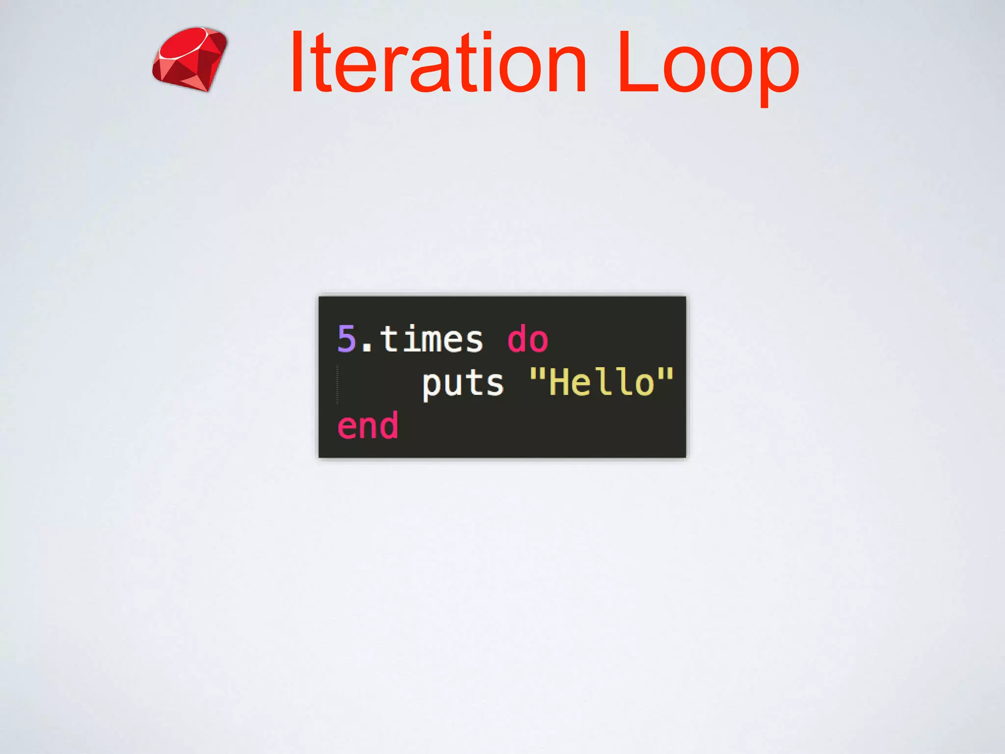 Iteration Loop
 