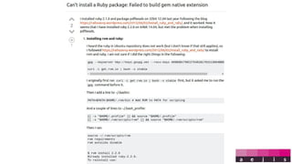 Ruby Gems and Native Extensions - Stas Volovyk