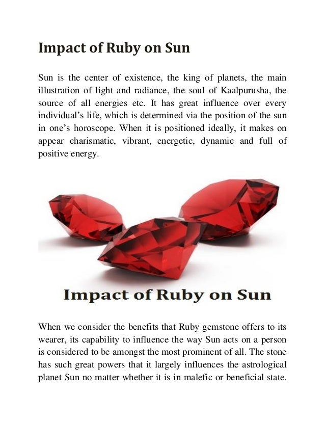 Ruby Gemstone – Why You should Wear?