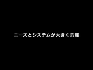 ニーズとシステムが大きく乖離
 