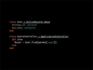 class User < ActiveRecord::Base
  belongs_to :account
  has_many :projects
end

class UsersController < ApplicationControl...