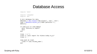 Ruby Scripting | PPT
