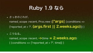 New Wave of Database Programming  with Ruby 1.9 on Rails 2.1