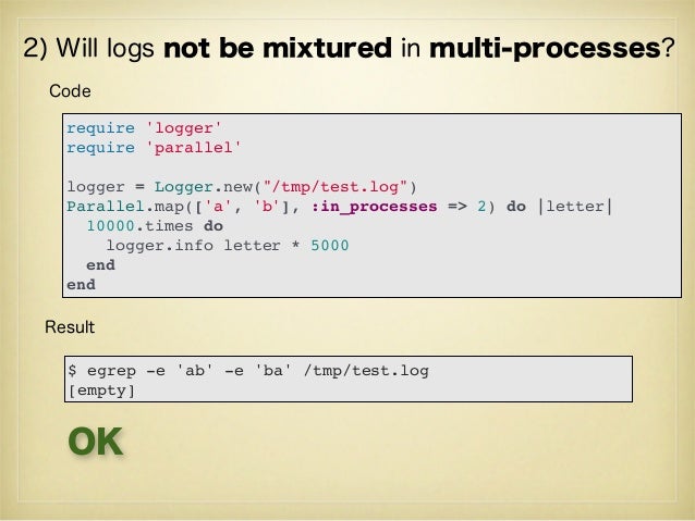 Is Ruby Logger Thread Process Safe At Rubyconf 2013