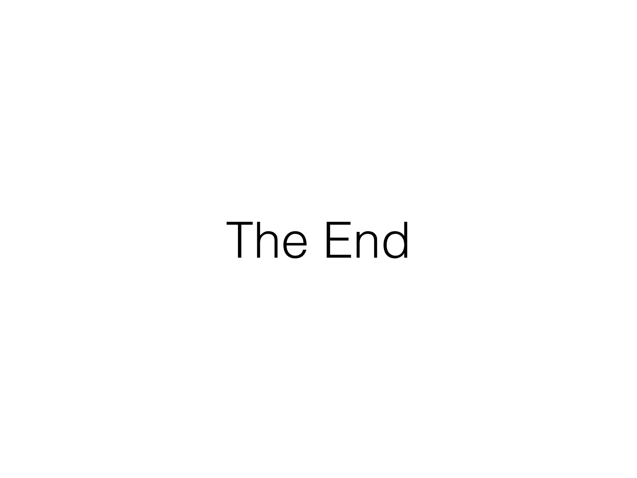 The End