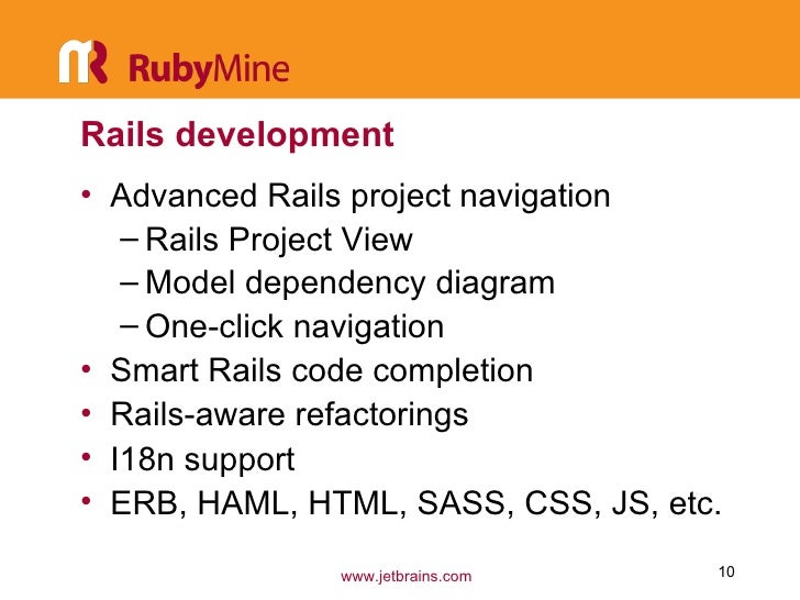 rubymine rails