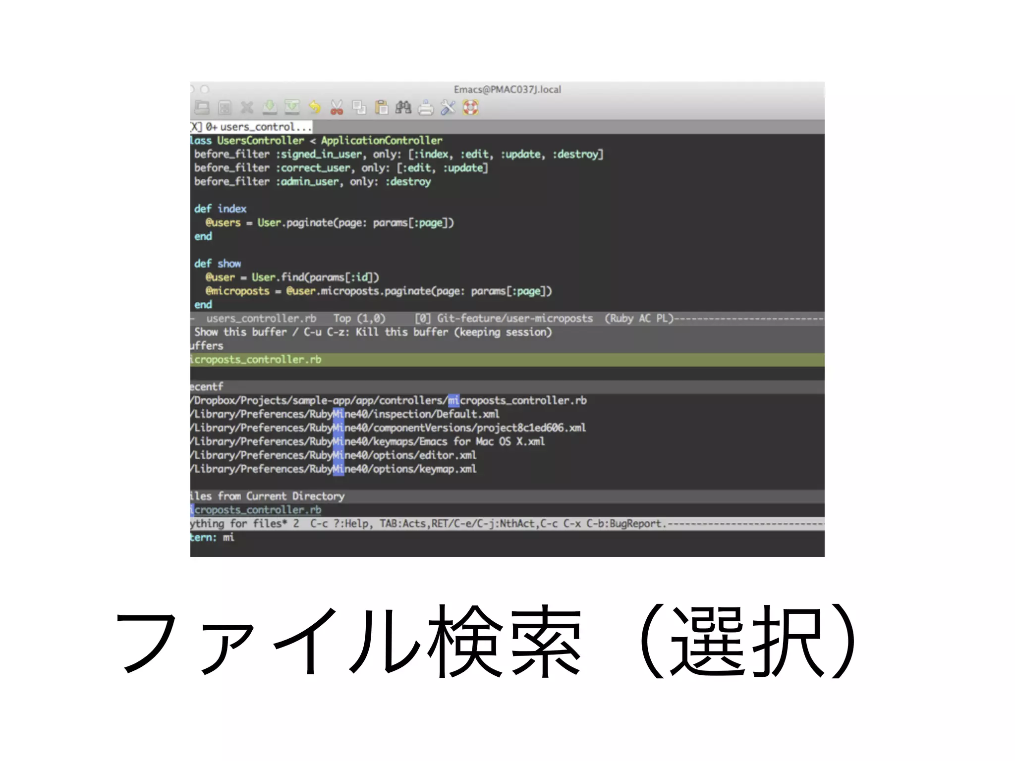 ファイル検索（選択）
 