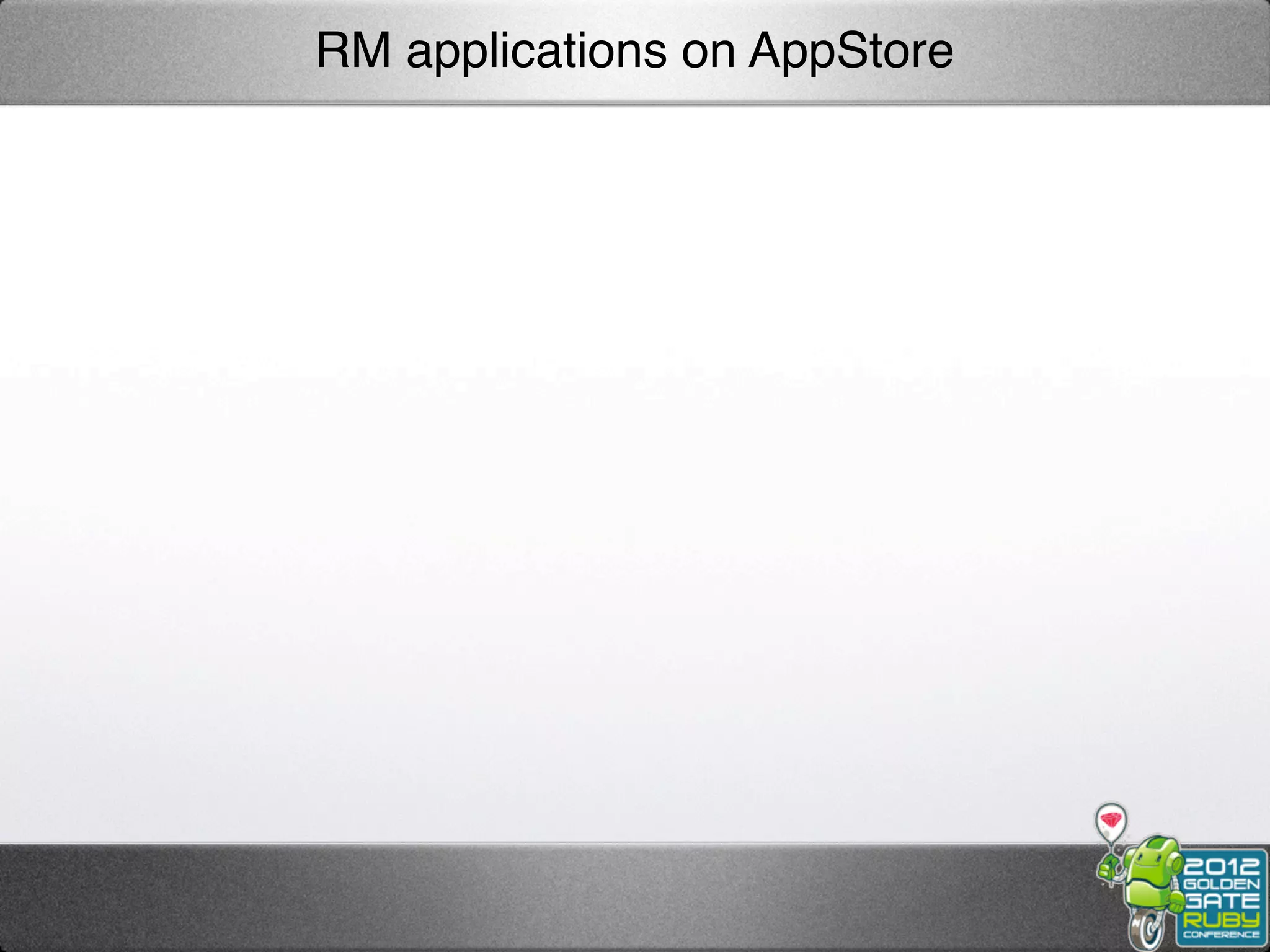 RM applications on AppStore
 