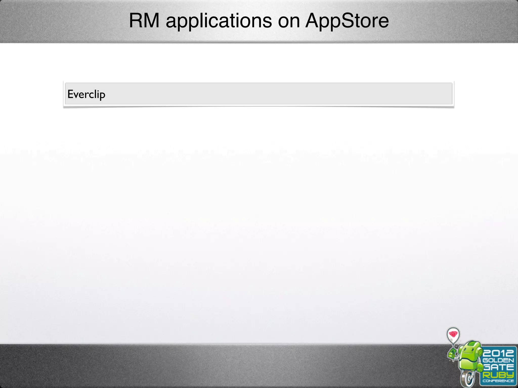 RM applications on AppStore


Everclip
 