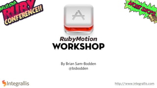 Workshop 
By Brian Sam-Bodden 
@bsbodden 
http://www.integrallis.com 
 