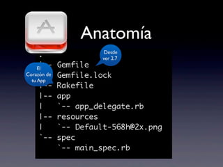 Anatomía
Desde
ver 2.7
El
Corazón de
tu App
 