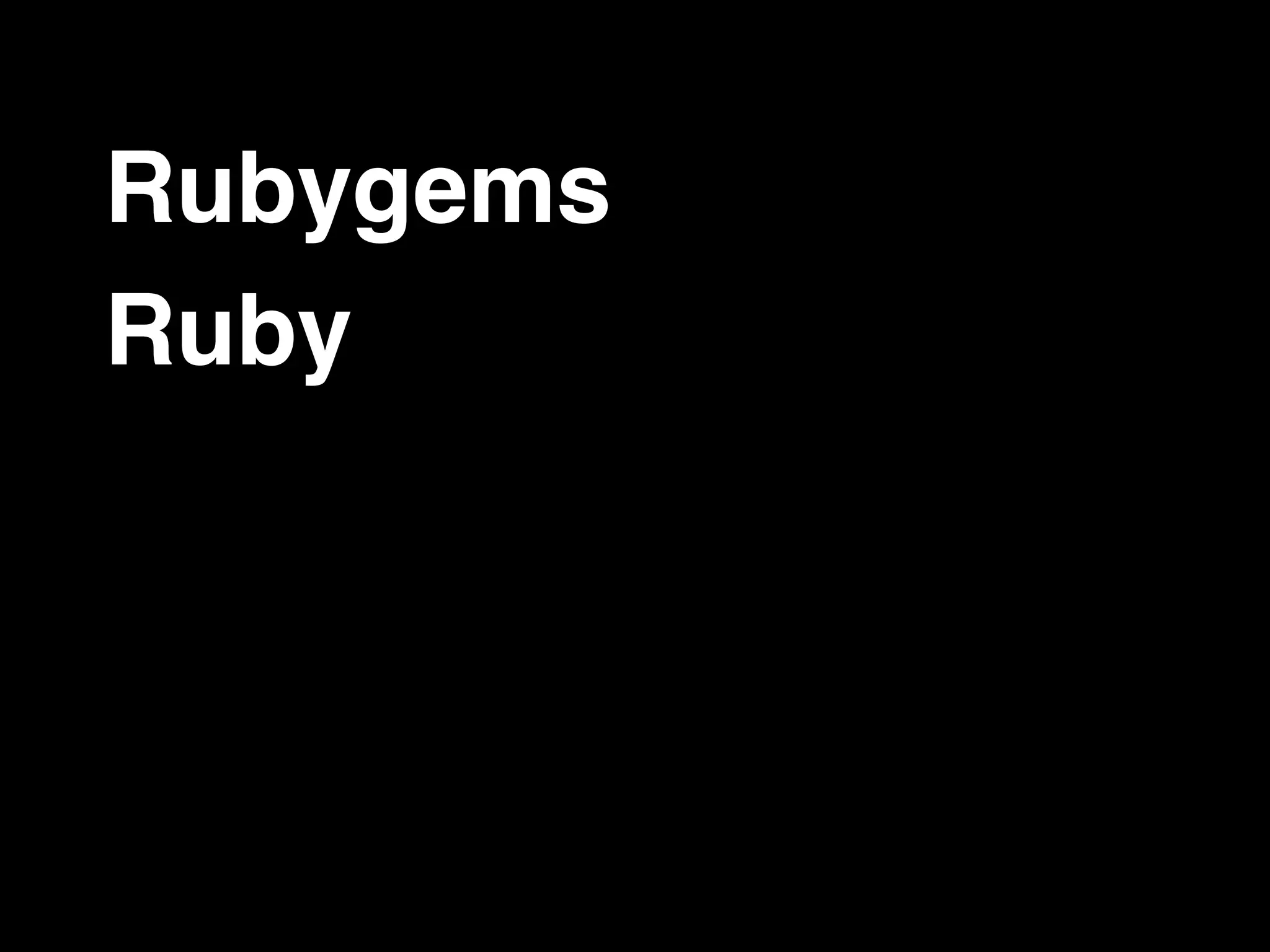 Rubygems Ruby