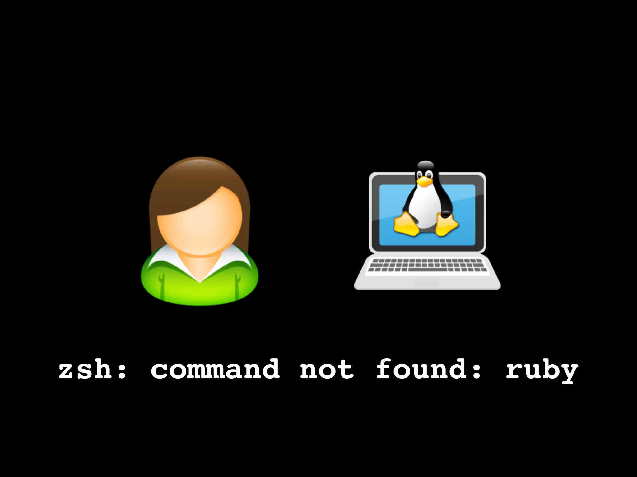 zsh: command not found: ruby