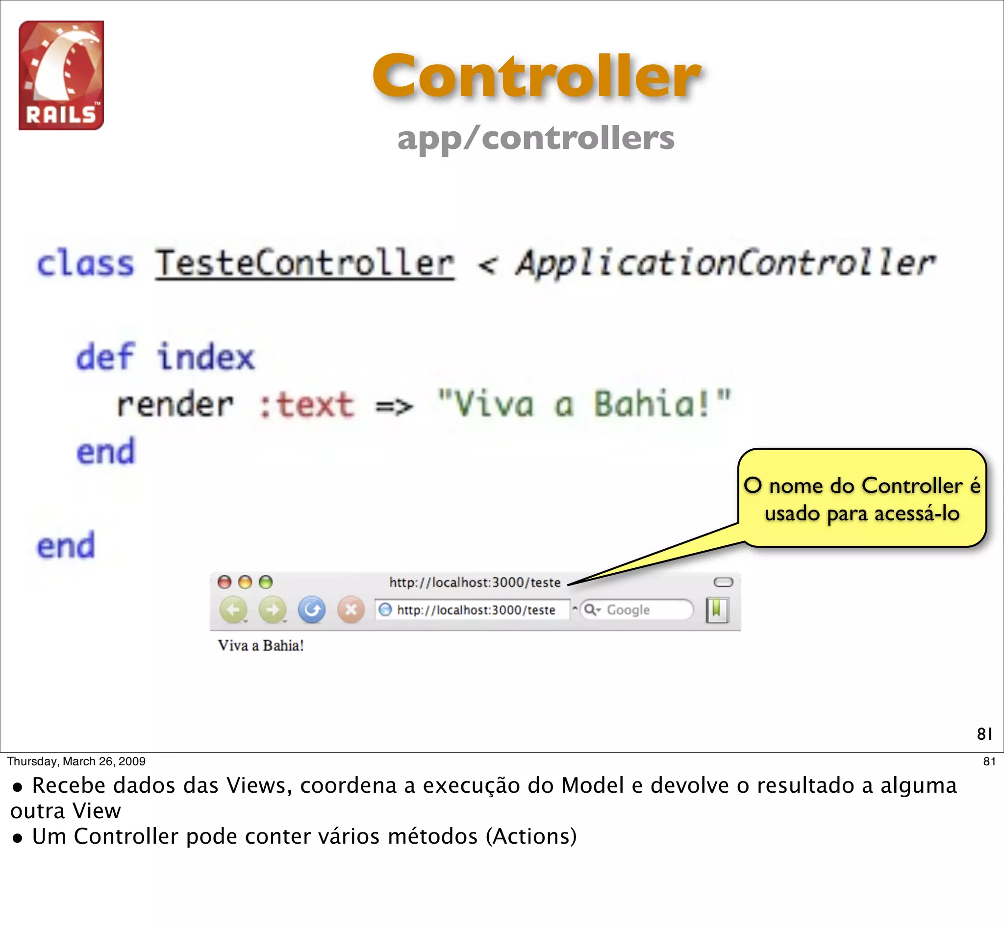 Controller
app/controllers




                  81
 