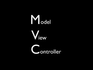 Model
View
Controller
 