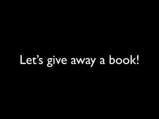 Let’s give away a book!
 