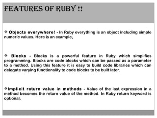 Introduction to Ruby on Rails | PPT