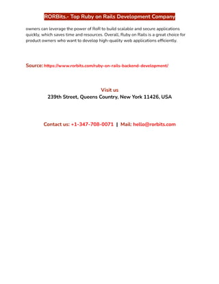 Ruby on Rails Backend Development Top choice among Product Owners.pdf