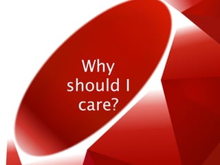 Why
should I
 care?
 