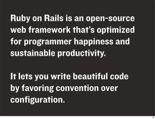 Ruby On Rails Introduction