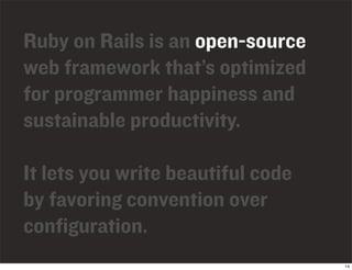 Ruby On Rails Introduction