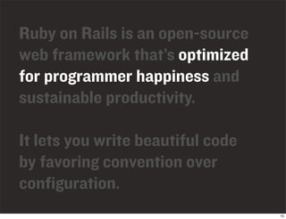 Ruby On Rails Introduction