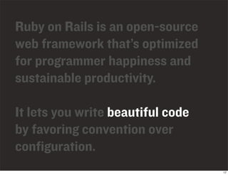 Ruby On Rails Introduction