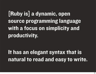 Ruby On Rails Introduction