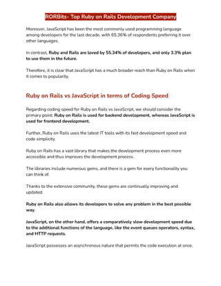 Ruby on Rails vs JavaScript in 2023 What to Consider | PDF