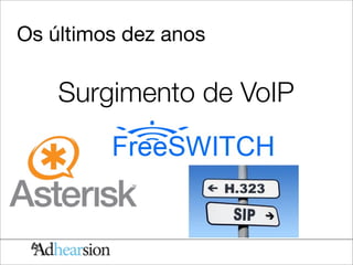 Os últimos dez anos

    Surgimento de VoIP
 