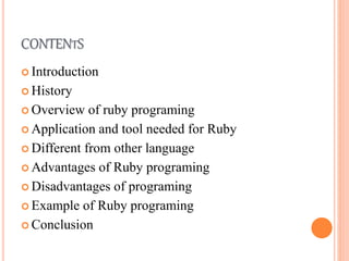 Ruby programming | PPTX