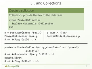 guacamole: an Object Document Mapper for ArangoDB | PDF