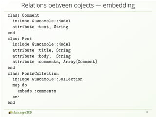 guacamole: an Object Document Mapper for ArangoDB | PDF