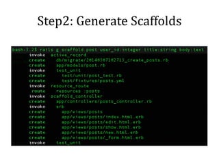 Step2: Generate Scaffolds
 