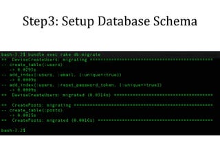 Step3: Setup Database Schema
 