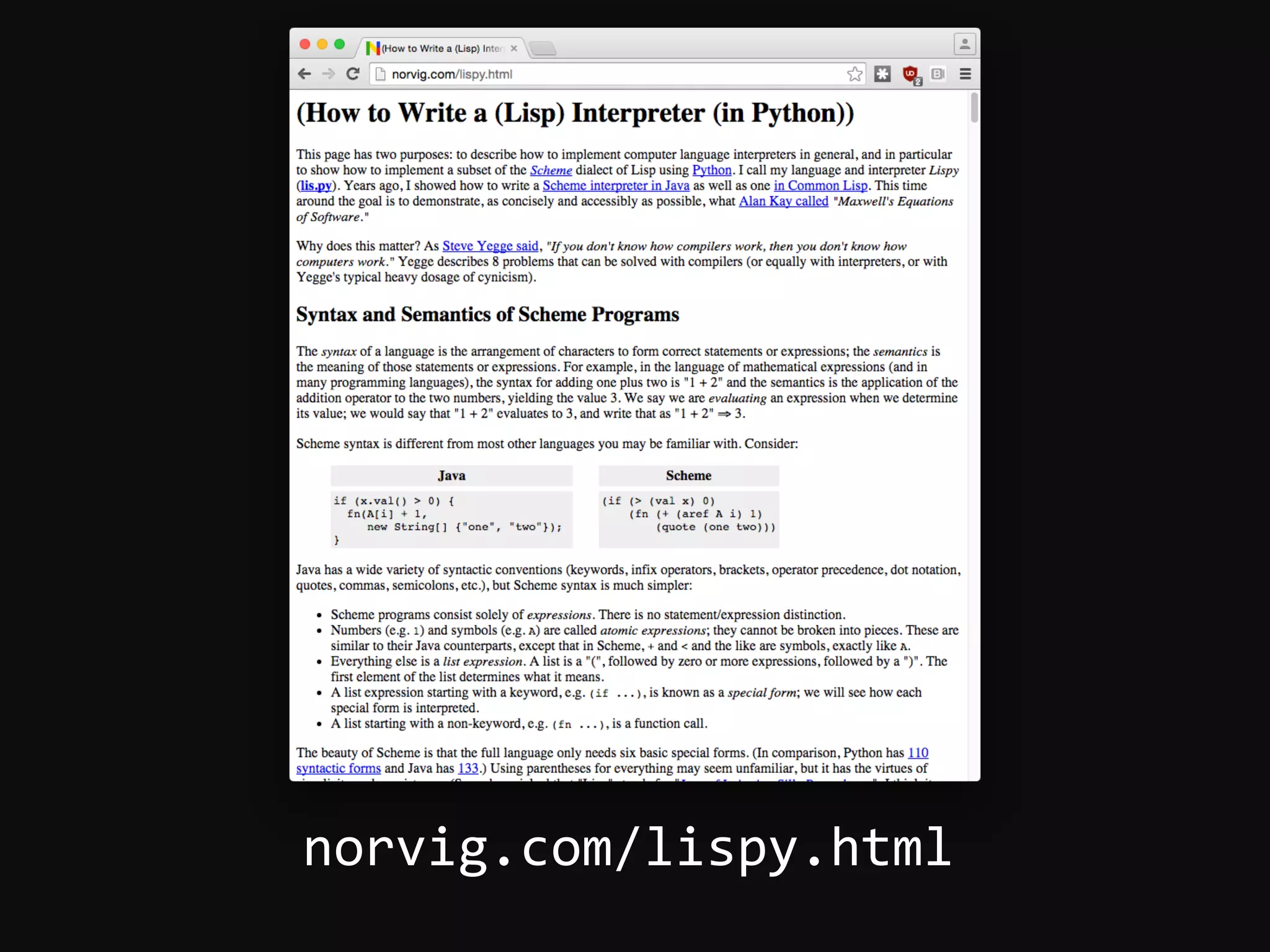 norvig.com/lispy.html   