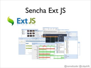 Sencha Ext JS




            @nomadcoder @rubyshift
 