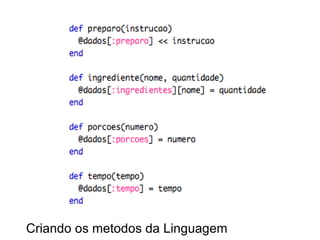 Criando os metodos da Linguagem
 