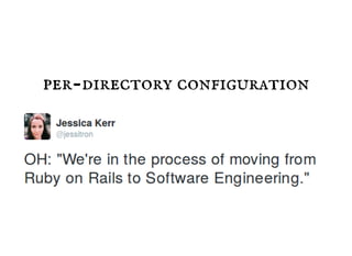 per­directory configuration
 