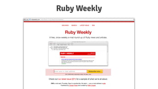 Ruby Weekly
 