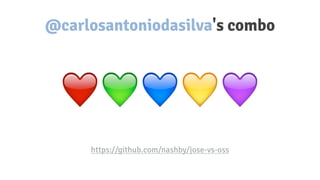 @carlosantoniodasilva's combo
?? ? ???
https://github.com/nashby/jose-vs-oss
 