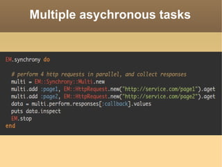 Multiple asychronous tasks 