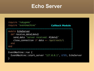 Echo Server Callback Module 